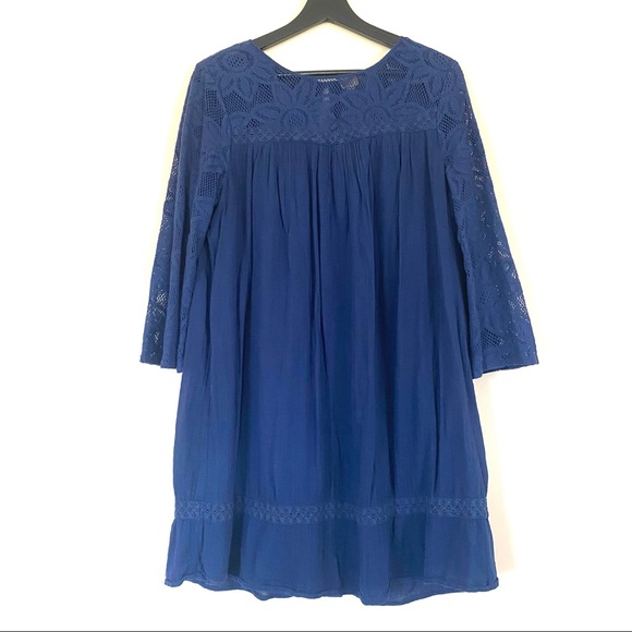 True Craft Dresses True Craft Navy Blue Flowy Summer Dress Poshmark